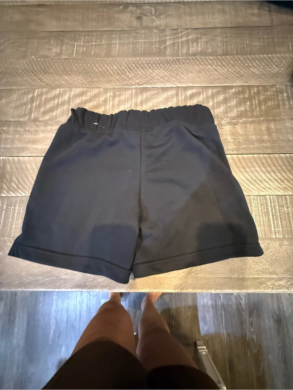 Nike girl’s Black Athletic Shorts with White Logo